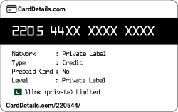 Card Details: 220544
