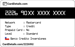 Card Details: 222690
