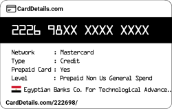 Card Details: 222698