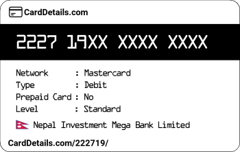 Card Details: 222719
