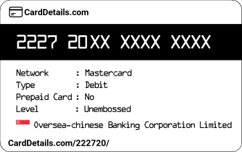 Card Details: 222720