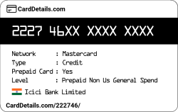 Card Details: 222746
