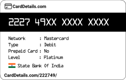 Card Details: 222749