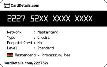 Card Details: 222752