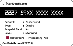 Card Details: 222759