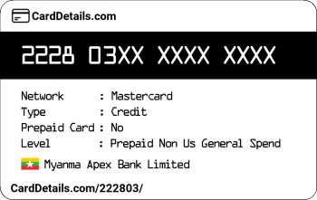 Card Details: 222803