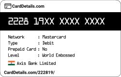 Card Details: 222819