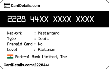 Card Details: 222844