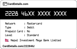 Card Details: 222846