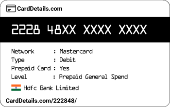 Card Details: 222848