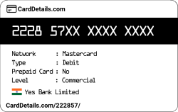 Card Details: 222857
