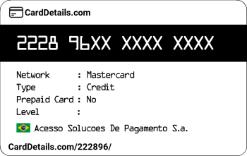 Card Details: 222896