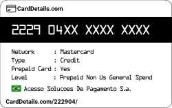 Card Details: 222904