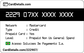 Card Details: 222907