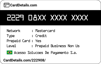 Card Details: 222908