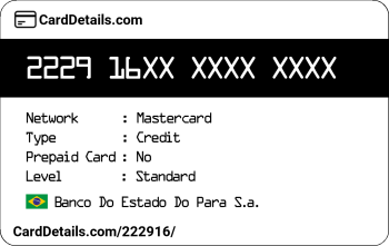 Card Details: 222916