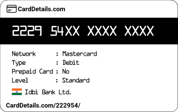 Card Details: 222954