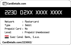 Card Details: 223002