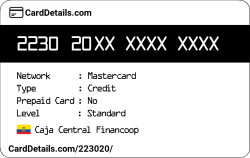 Card Details: 223020