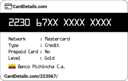 Card Details: 223067
