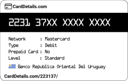 Card Details: 223137
