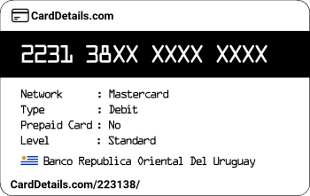 Card Details: 223138