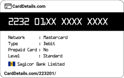 Card Details: 223201