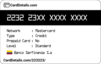 Card Details: 223223