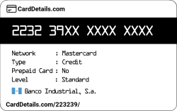 Card Details: 223239