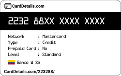 Card Details: 223288