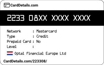 Card Details: 223308