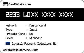 Card Details: 223360
