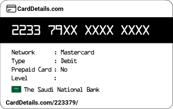 Card Details: 223379