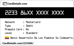 Card Details: 223386