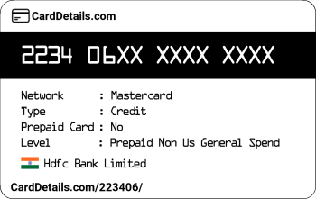 Card Details: 223406