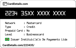 Card Details: 223435