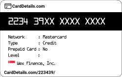 Card Details: 223439