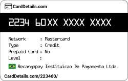 Card Details: 223460