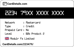 Card Details: 223479