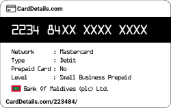 Card Details: 223484