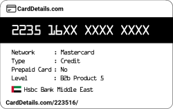 Card Details: 223516