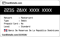 Card Details: 223528