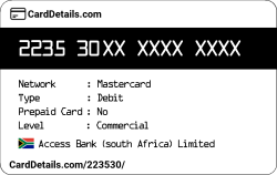 Card Details: 223530