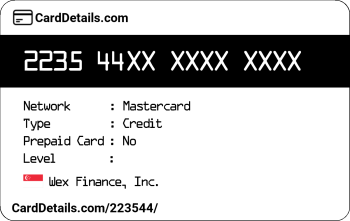 Card Details: 223544