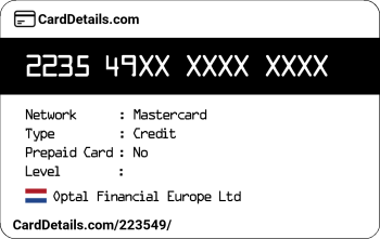 Card Details: 223549