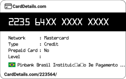 Card Details: 223564
