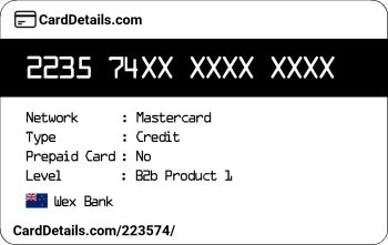 Card Details: 223574