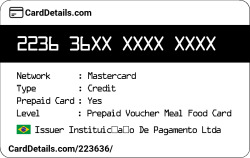 Card Details: 223636