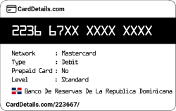 Card Details: 223667