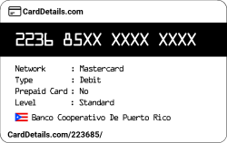 Card Details: 223685